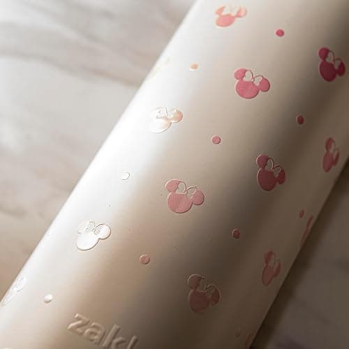 Zak Designs Disney Minnie Mouse Harmony Water Bottle for Travel or At Home, 32oz Stainless Steel is Leak-Proof When Closed and Vacuum Insulated with Straw Lid, Carry Handle, and 3D Artwork thumbnail 4