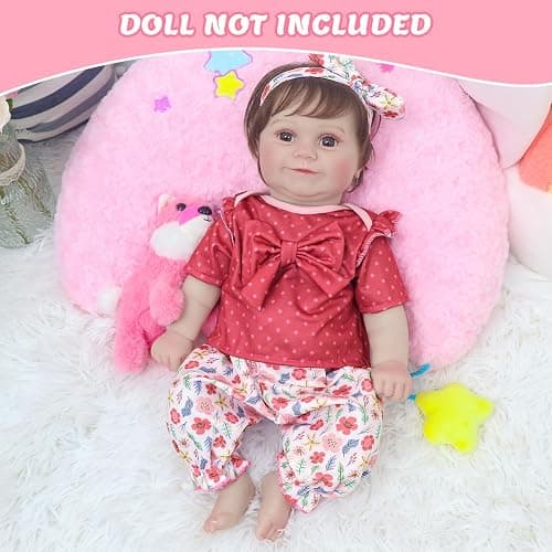 TDDS9 3 Sets Baby Doll Clothes and Accessories for 20-22 Inch Dolls, 9 Pcs Fashion Clothes Dresses Outfits Including Doll Dress Coat Outfits, Headbands, Socks, Top and Pants thumbnail 4