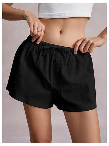 SOLY HUX Womens Drawstring Waist Wide Leg Lounge Shorts Casual Summer Fashion Apparel thumbnail 5
