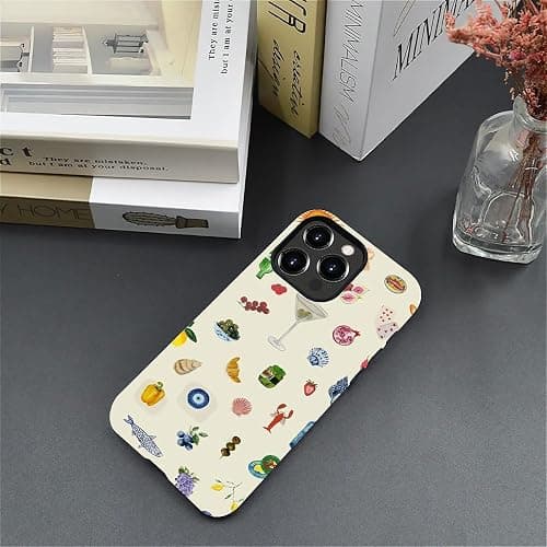 Generic Case Compatible with iPhone 14 Pro Max - Hybrid Durable Shockproof Phone Cover,Cases for Woman Girl - Lemon Fruit Flower Fish Aesthetic thumbnail 4