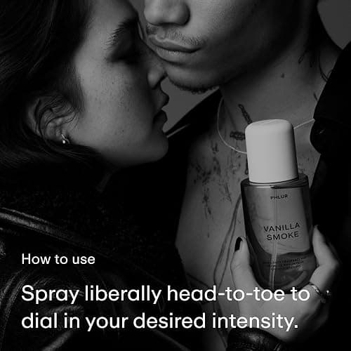 PHLUR Vanilla Smoke Body Mist, 8 Fl Oz - Hair and Body Perfume | Woody Vanilla Perfume Body Spray with Bergamot, Cacao, Incense and Amber Fragrance thumbnail 4