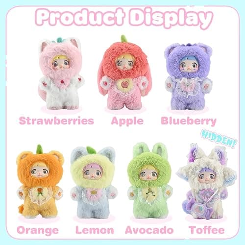 Mckkymi Plush Blind Box, Kawaii Nommi Cute Fruit Series Stuffed Blind Box Doll 1PC, Kawaii Mystery Plush Toys Collectible for Birthday Gift (1 of 7 Possible Styles) thumbnail 5