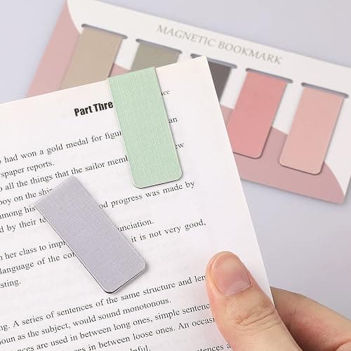 15 Pieces Bookmark, Magnetic Bookmarks for Women, Men, Book Lovers, Page Markers for Students Teachers Reading (Misty, Ocean, Emerald) thumbnail 7