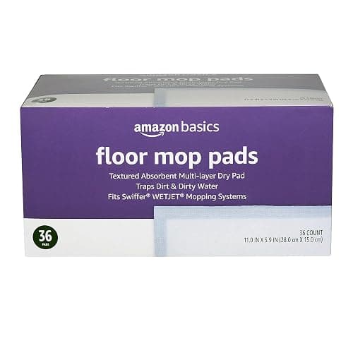 Amazon Basics Floor Mopping Pads, Fits Swiffer WetJet Mopping Systems, 36 Count (Pack of 1) - Image 1