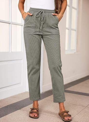 EVALESS Corduroy Pants Straight Leg Pants thumbnail 2
