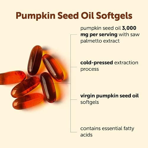 Micro Ingredients Pumpkin Seed Oil with Saw Palmetto, 150 Softgels | Cold Pressed, Pure Virgin Oil, Essential Fatty Acids, & Phytosterols | Natural Herbal Supplement | Non-GMO thumbnail 3