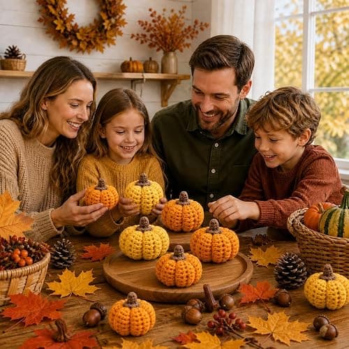 kuchisity 12 Pack Pumpkin Decor Crochet Small Pumpkins Knit Pumpkins Farmhouse Thanksgiving Gift Table Centerpiece for Mantel Halloween Decorations thumbnail 6