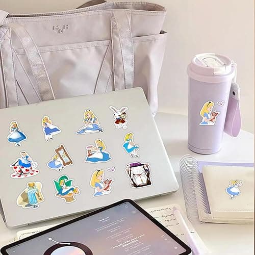70Pcs Hot Disney Alice in Wonderland Stickers Pack for Water Bottles Cup Laptop Guitar Car Motorcycle Bike Skateboard Luggage Box Vinyl Waterproof Graffiti Patches WJ thumbnail 5