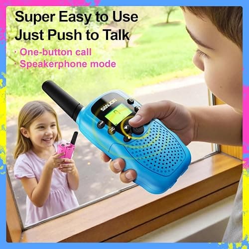 Walkie Talkies for Kids Toys Stocking Stuffers for Kid Boys Girls 4-6, 3 Miles Range Walkie Talkie to Camping, Outdoor, 4 Year Old Girl Birthday Gifts for 3 4 5 6 7 8 9 Year Old Boy Girl Gifts Age 6-8 thumbnail 3