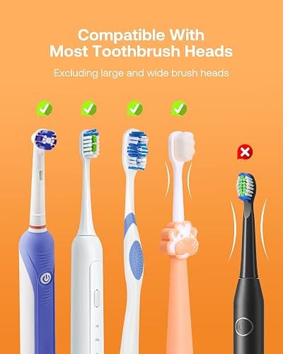 Bitvae Toothbrush Cleaner & Toothbrush Holder, Cleaning and Air Drying, LED Smart Screen, Rechargeable Wall Mount Toothbrush Holder for Bathrooms thumbnail 6
