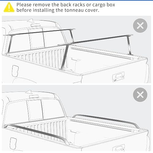 oEdRo Soft Tri-Fold Truck Bed Tonneau Cover Fit for 2005-2015 Tacoma 5ft | Soft Trifold Truck Bed Cover Compatible with 2005-2015 Toyota Tacoma with 5 feet Bed, Fleetside with Track Rail System thumbnail 9