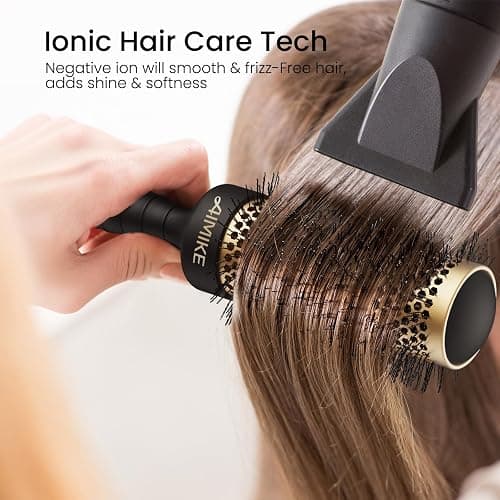 AIMIKE Round Brush for Blow Out, Medium Round Hair Brush with Nano Thermal Ceramic Tech, Quick Blow Drying & Styling, Volumizing Blowout Brushes for Women Medium Hair, 1.7 in Barrel (Not-electric) thumbnail 4