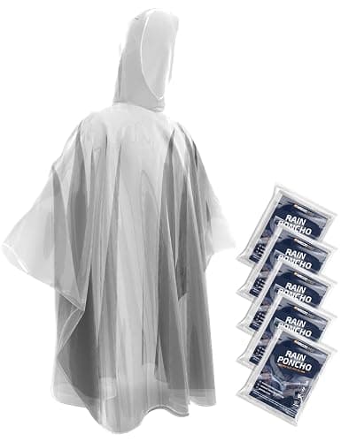 Hagon PRO Disposable Rain Ponchos for Adults (5 Pack) - Image 1