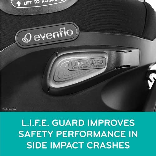 Evenflo Revolve360 Extend Convertible Car Seat with 360 Degree Rotation, Extended Rear-Facing, Forward-Facing, Booster Mode, and Secure Latch Install, Revere Gray thumbnail 4