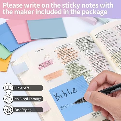 KOPKOFT Bible Study Supplies, Bible Journaling Kit for Women with Journal, Pen Case, Tabs, Highlighters and Pens, Bible Accessories Set for Women Students Beginner, Christian Gifts (Pink) thumbnail 6