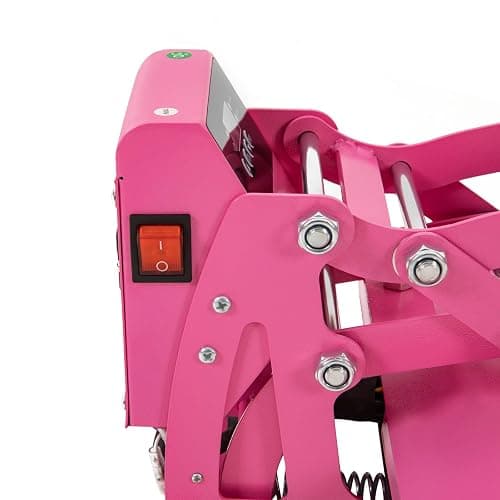 Heat Press Machine 11.8 * 9inch, 700W Heat Press Machine 4 Heating Tubes with Silicone Suction Cups and 0-752 ° F Temperature Adjustment for T Shirts, T Shirt Press Machine (Pink) thumbnail 7
