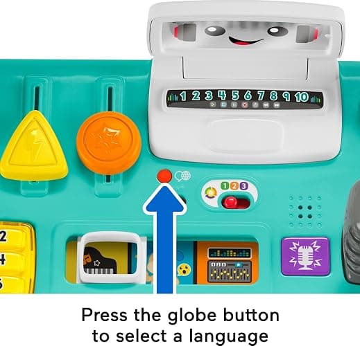 Fisher-Price Baby & Toddler Toy Laugh & Learn DJ Table, Educational Musical Activity Center for Developmental Play Infants Ages 6+ Months thumbnail 3