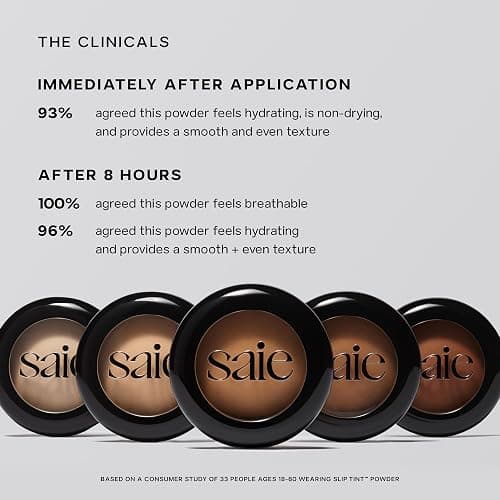 Saie Slip Tint Baked Setting Powder - Translucent Powder for Face Makeup with a Natural-Radiant Finish - Blurs, Brightens & Smooths Complexion - Translucent 1 - Very Light to Light (0.24 oz) thumbnail 6