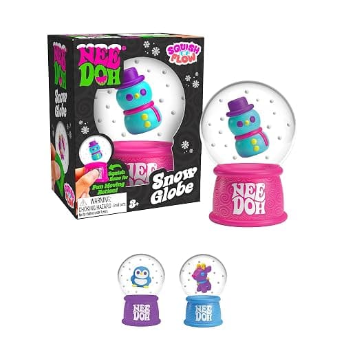 Schylling NeeDoh Squishmas Squish N' Snow Globes - Christmas Squeeze Toy - Assorted Colors - Ages 3 to Adult (Pack of 1) - Image 1