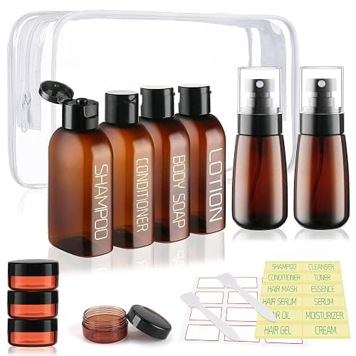 Cosywell Travel Bottles for Toiletries 10PCS TSA Approved Shampoo and Conditioner Bottles Leakproof Plastic Spray Bottle Refillable Travel Containers for Cream Lotion Rose Water - Image 1