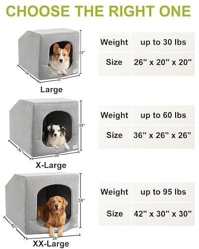 Hovicaed Indoor Dog House for Extra Large Medium Small Sized Dogs - Dog Tent with Washable Removable Cover, Pet Orthopedic Dog Cave Bed Egg-Crate Foam Cushion, Inside Dog House Large Space(XXL) thumbnail 8