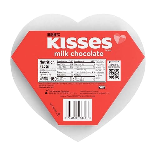 HERSHEY'S KISSES Milk Chocolate, Valentine's Candy Gift Box, 6.5 oz thumbnail 4