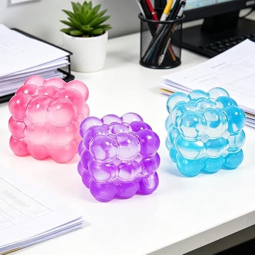 Squishy Stress Cube Fidget Toy, High Density Stress Cube , Slow Rising Sensory Stress Balls for Kids and Adults, Sugar Squishy Toys for Classroom Prizes, Cube Squishy for Party Favors (Pink) thumbnail 2