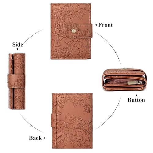 SENDEFN Wallets for Women Trifold Ladies Wallet Credit Card Holder Coin Pocket with ID Window thumbnail 6