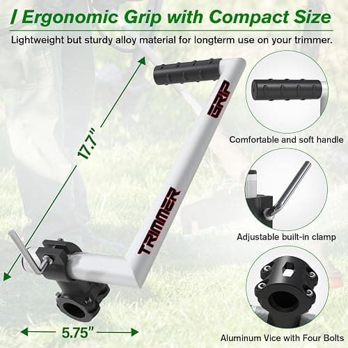 zamazi Upgraded Weedeater Handle, WeedEater Trimmer Handle Extension Lawn Ergonomic String Trimmer for Back Saver, Lawn Care and Landscaping-17.7IN thumbnail 3