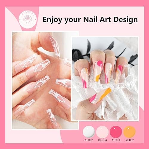 JODSONE Gel Polish Nail Art Gel Liner Set 32 Colors Orange Grey Pink Green Blue White Black Need U V Lamp Cured with Thin Brush Gift for Girls thumbnail 4