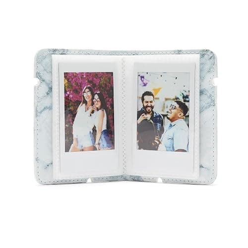 instax mini 12 instant camera bundle,pack contains; Camera, Ready-to-take camera case, mini photo albu in white marble finish, 1 x 10 shot mini white border instant film, photo stickers thumbnail 6