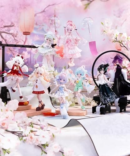 CALEMBOU BJD Blind Box, 1/8 Bonnie Fortune Small Sign Spirit Series 20cm Ball Jointed Doll, Cute Dress Up Doll with Joints, Collection Action Figure for Birthday Christmas thumbnail 2