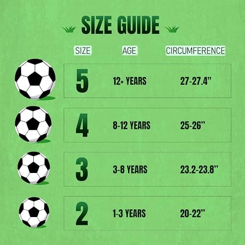 Soccer Ball Size 5 Size 4 Size 3 Size 2 with Pump Deflated - Single, 2 or 3 Pack Operation Christmas Bulik Items - Official Size & Weight Training Ball - Gift for Toddler Kids Boys Girls Youth Adult thumbnail 2