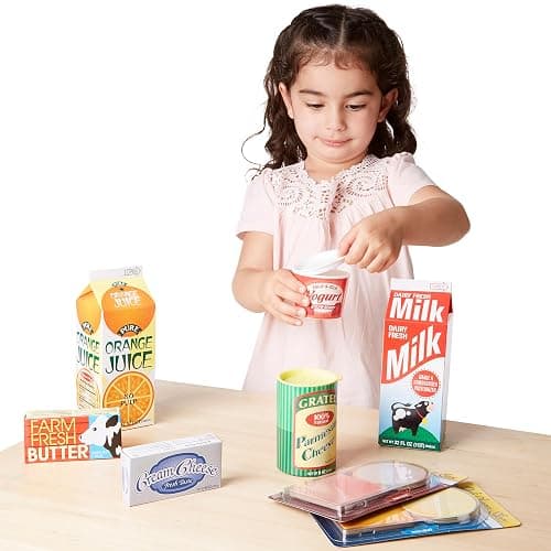 Melissa & Doug Fridge Fillers Grocery Play Food Cartons (8 Pieces) Wooden Toy Groceries, Pretend Play Food, Kitchen Accessories for Kids Ages 3+ - FSC Certified thumbnail 8