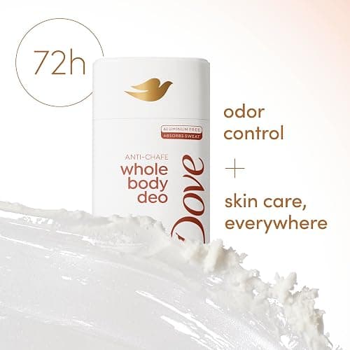 Dove Whole Body Deo Aluminum Free Anti-Chafe Deodorant Stick for Women Coconut Vanilla 2.4 oz thumbnail 3