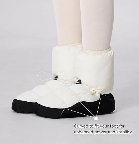Daydance Teen Girls Women Ballet Warm up Booties Dance Shoes with Adjustable Drawstring thumbnail 5
