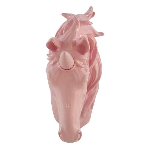 Pine Ridge Pink Unicorn Head Wall Mounted Sculpture Decoration - Faux Taxidermy with Interchangeable Pink Horn Wall Hanging Centerpiece thumbnail 3