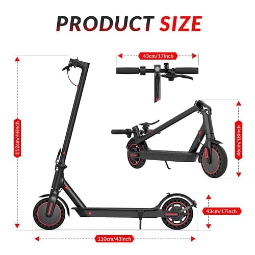Sypeeot Foldable Electric Scooter for Adults, 25-40 km Range, 8.5 or 10 Inch Tires, Dual Suspension and App Control thumbnail 2