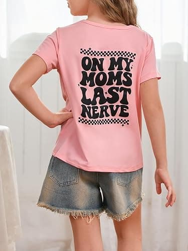 SOLY HUX Girl's Letter Car Graphic Print Short Sleeve Tee Casual T Shirt Top thumbnail 3
