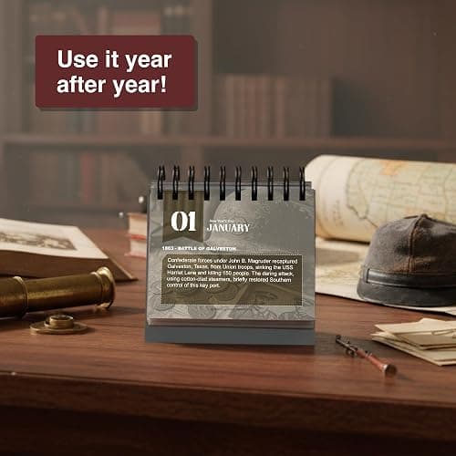 Today In Military History Calendar | Perpetual War History Calendar For The Military History Enthusiast, This Day In Amazing History Trivia Facts & Achievements | History Buff Gift Page A Day Box Calendar with Historical Info For Every Day of The Year thumbnail 6