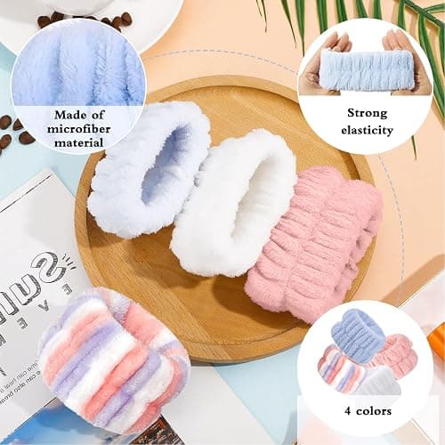 Wrist Bands to Wash Face, 8 Pcs Face Wash Wristbands, Spa Wrist Washband for Prevent Liquid from Spilling Down Your Arms thumbnail 4