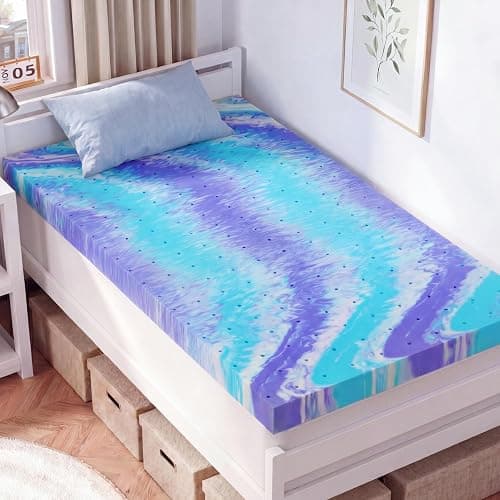 Bedspick 2 Inch Twin XL Mattress Topper - Gel Infused Memory Foam Extra Long Single Bed Topper Pad for College Dorm, Medium Plush Feel, Pressure Relieving, CertiPUR-US Certified - Image 1
