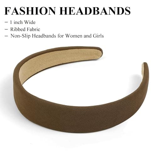 Huachi Headbands for Women Non Slip Trendy Headbands for Women’s Hair 1 inch Wide Cute Headband for Girls, Fall Head Bands Elastic Hair Bands for Womens Fashion Accessories for Women 4PCS thumbnail 4