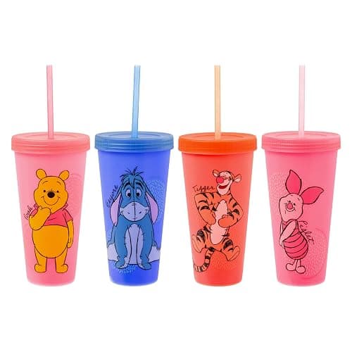 Silver Buffalo Disney Winnie the Pooh 4 Pack Color Changing Plastic Tumblers Featuring Eeyore, Winnie the Pooh, Tigger, and Piglet, 24 Ounces thumbnail 3