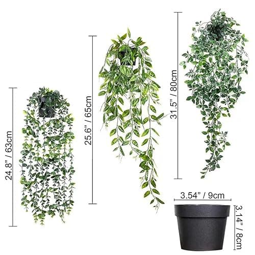 Plantes Suspendues Artificielles 3 Plantes,Artificielles Fougère Artificielle, Artificielles à Suspendre en Pot,pour Mur ou Intérieur ou Extérieur,pour la Maison, Le Mariage, la Décoration Murale. thumbnail 3