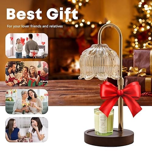 GEEZO Fragrance Candle Warmer Lamp，Electric Candle Warmer with Timer & Dimmer，Mom Christmas Birthday Gifts for Women, House Warming Gifts New Home Bedroom Decor thumbnail 7