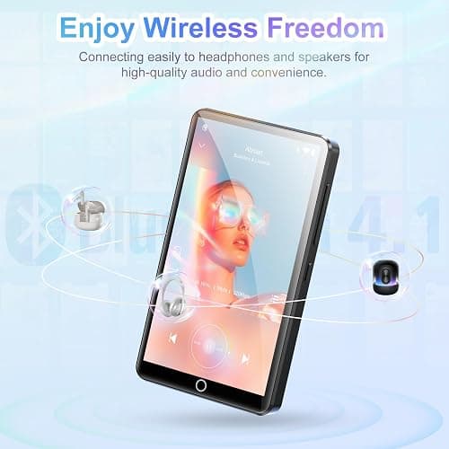 Conrain 80GB mp3 Player with Bluetooth and WiFi, 4.02" Touchscreen Android MP3 Player with 13MP Rear Camera, MP4 Music Player for Kids with Spotify, Deezer, Amazon Music, Audible thumbnail 5