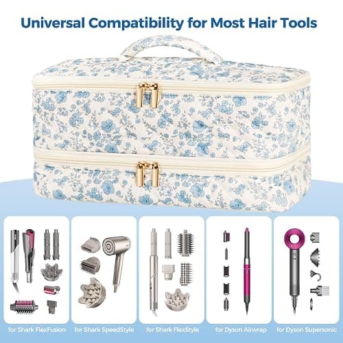 Hair Tools Travel Bag for Shark Flex Style Hair Dryer, Carrying Case for Shark Flexstyle Flex Fusion Glam Dyson Airwrap Attachments Accessories Organizer thumbnail 4