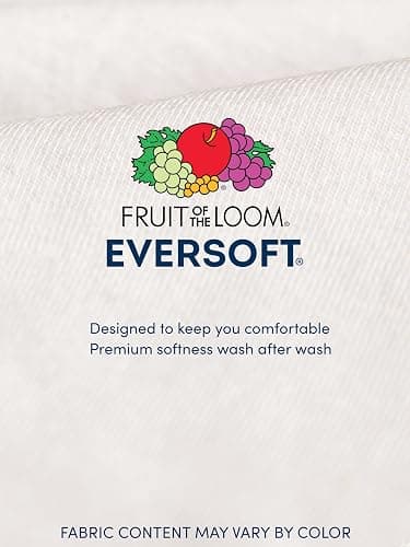 Fruit of the Loom Men's Crew Tee Undershirts, Moisture Wicking & Tag Free, Also Available in Big & Tall thumbnail 6