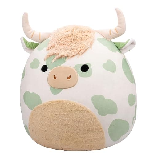 Squishmallows Original 20-Inch Celestino Sage Green Spotted Highland Cow - Official Jazwares Plush (Jumbo) thumbnail 4